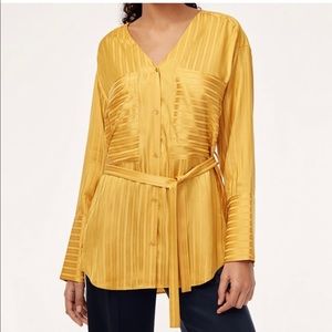 Yellow silk blouse